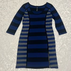 Jessica Simson Long Sleeve Black, Blue, & Dress